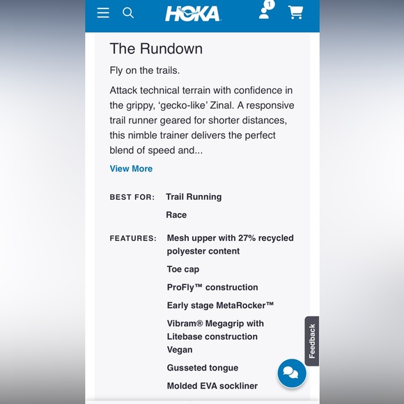 Hoka ONE ONE M Zinal - size US: 10D, UK 9.5 - Picture 5 of 13